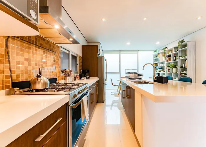 Trendy La Roma With Parking & Patio Apartment